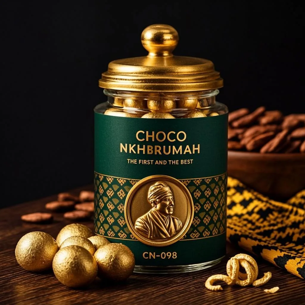 Golden Groundnut Double Veil — photorealistic presidential portrait by CHOCO NKHRUMAH
